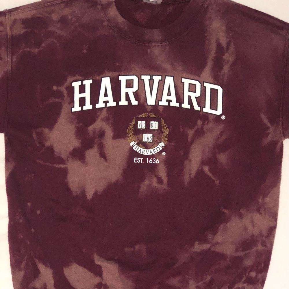 Maroon tie dyed Harvard sweatshirt. Size medium.